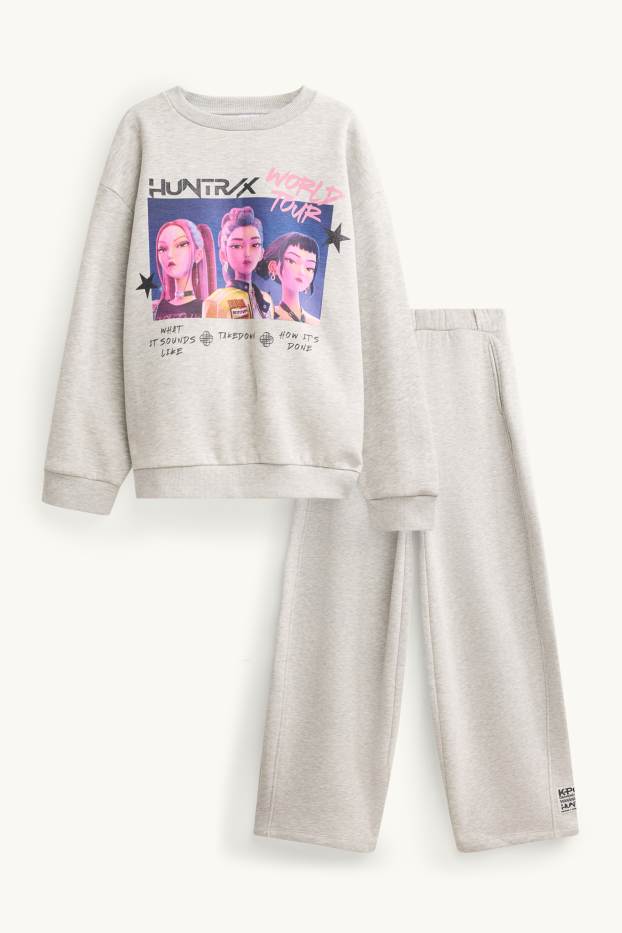Enfants filles - Ensemble - gris chiné