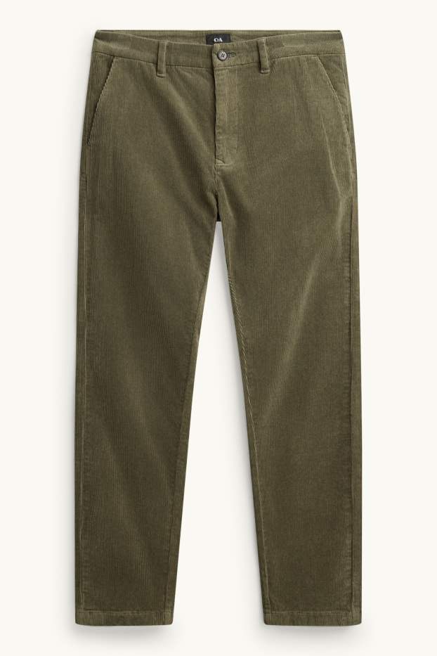 Herren - Cord-Chino - Regular Fit - dunkelgrün