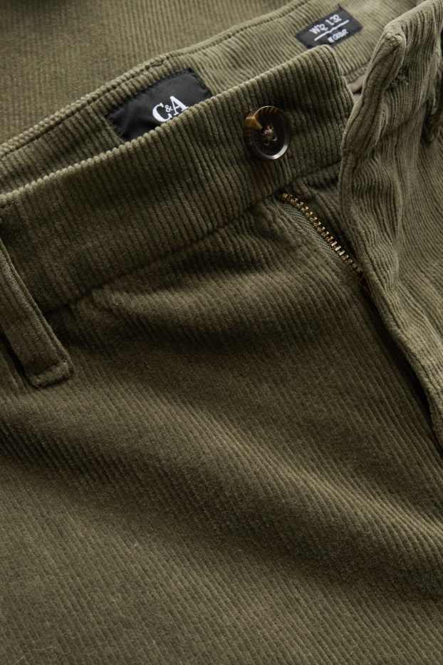 Herren - Cord-Chino - Regular Fit - dunkelgrün