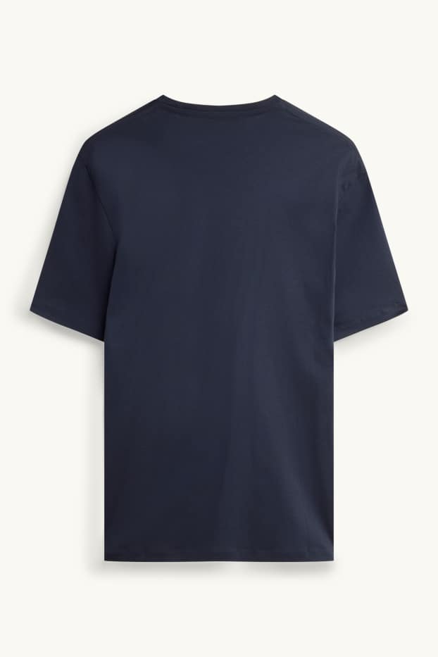 Hommes - T-shirt - regular fit - bleu foncé