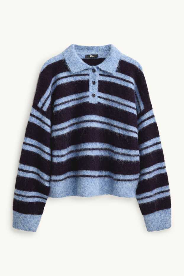 Femmes - Pull - à rayures - bleu / noir