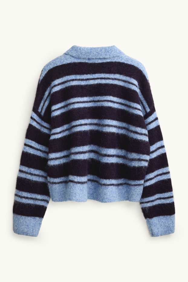 Femmes - Pull - à rayures - bleu / noir