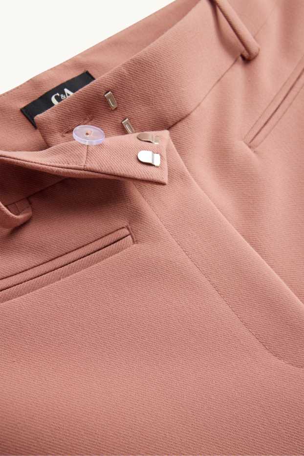 Dames - Pantalon - high waist - wide leg - roze