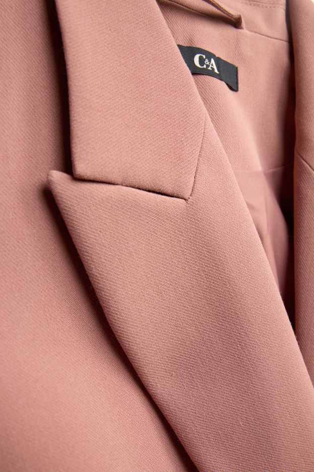 Femmes - Blazer long - regular fit - rose
