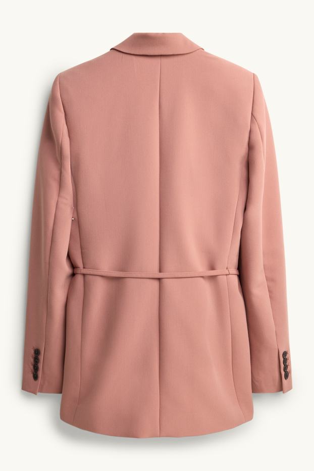 Femmes - Blazer long - regular fit - rose