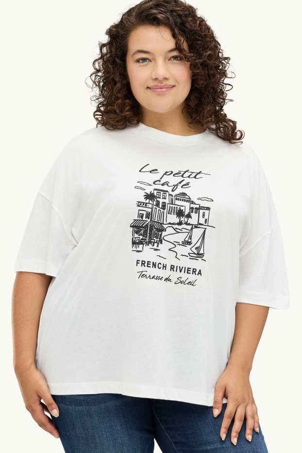 Women - T-shirt - regular fit - white