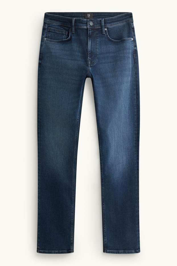 Pánské - Slim jeans - džíny - tmavomodré
