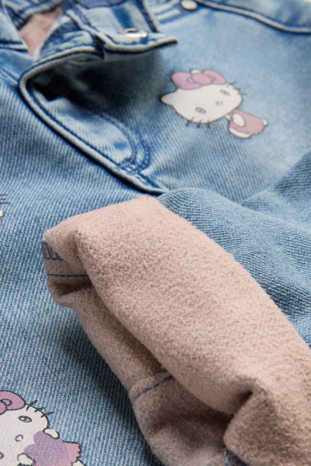 Bambine - Hello Kitty - relaxed jeans - jeans termici - jeans azzurro