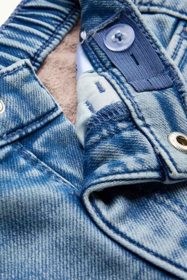 Bambine - Hello Kitty - relaxed jeans - jeans termici - jeans azzurro