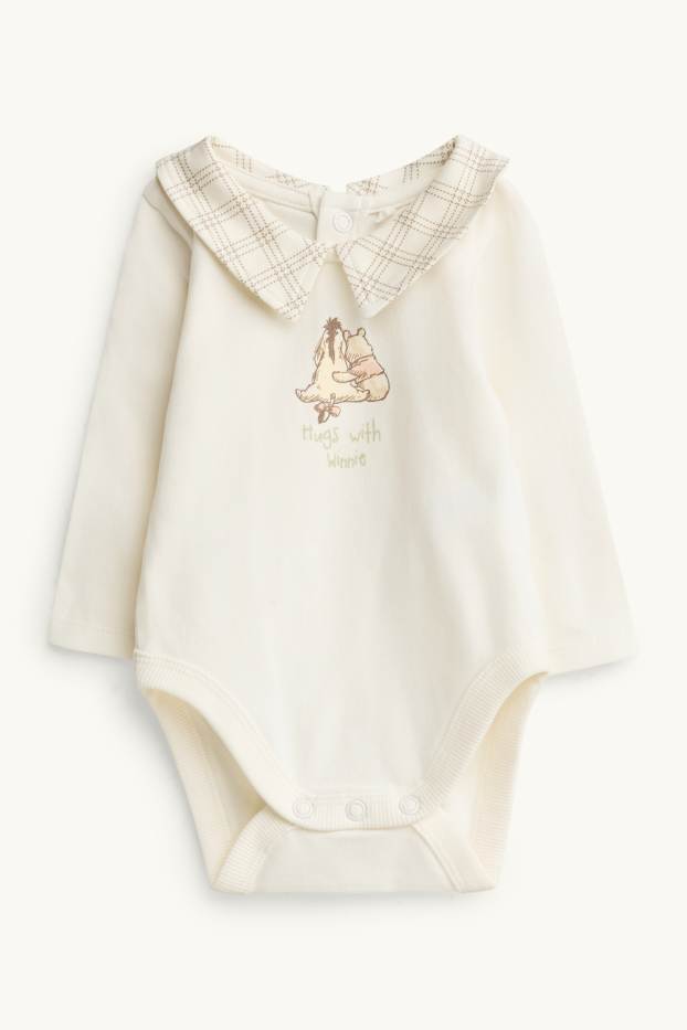 Baby: jongens - Winnie de Poeh - newbornset - 3-delig - bruin / crème wit