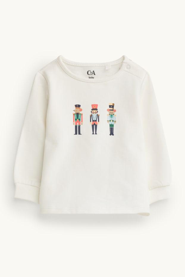 Baby Buben - Mini Me - Nussknacker - Baby-Weihnachts-Pyjama - 2 teilig - bordeaux / weiß