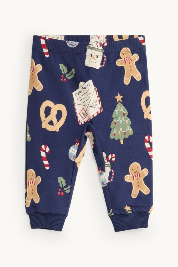Unisex - Mini Me - pijama pentru bebeluși, cu motive de Crăciun - 2 piese - albastru închis