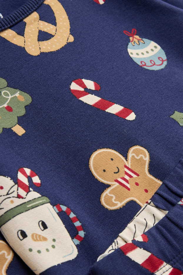 Unisex - Mini Me - pijama pentru bebeluși, cu motive de Crăciun - 2 piese - albastru închis