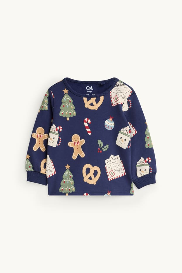 Unisex - Mini Me - pijama pentru bebeluși, cu motive de Crăciun - 2 piese - albastru închis