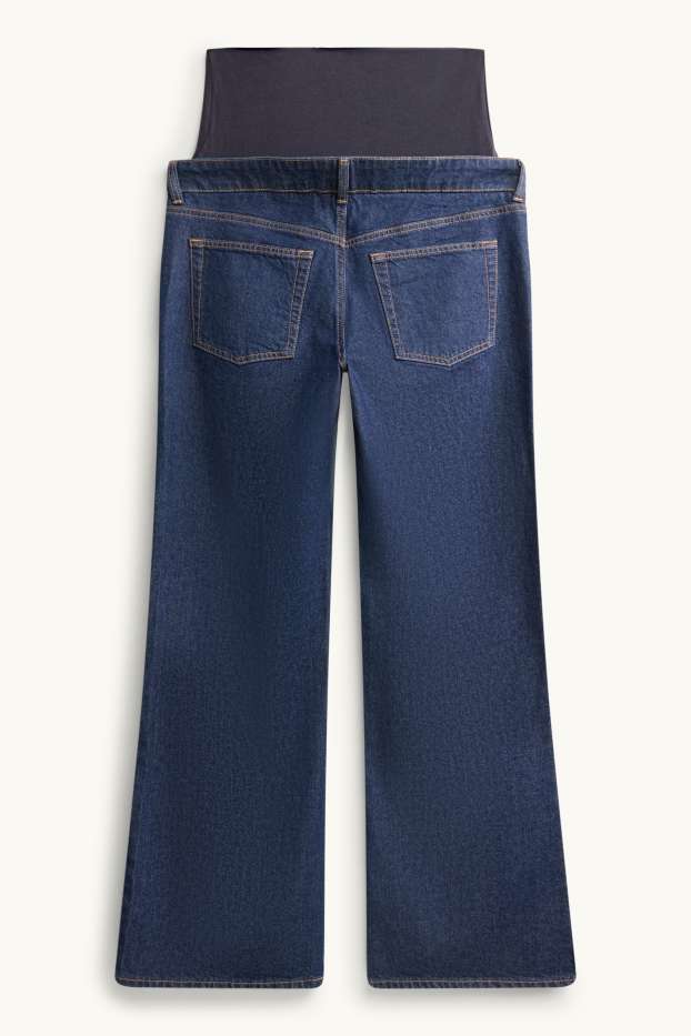Dames - Zwangerschapsjeans - wide leg - jeansdonkerblauw