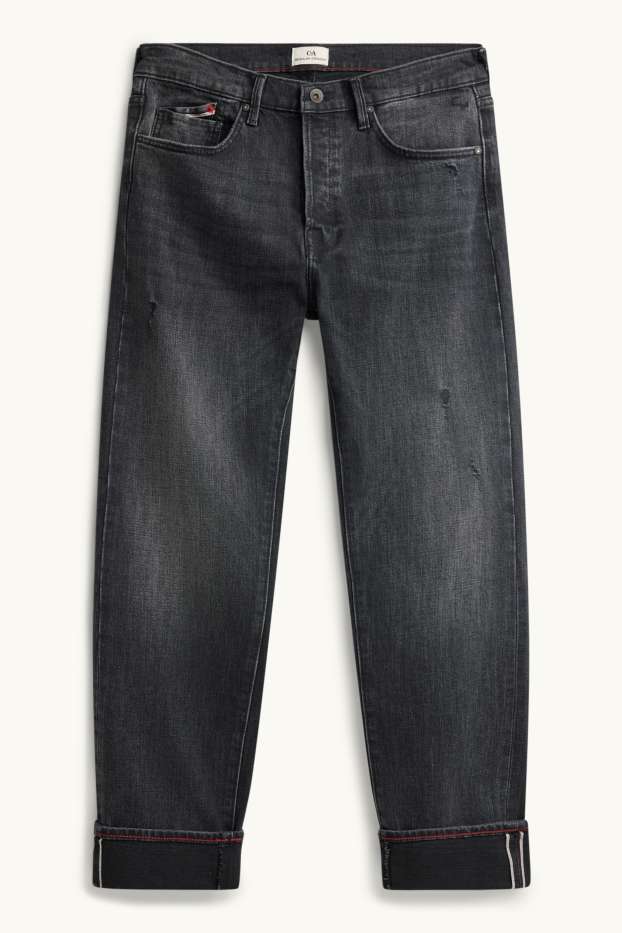 Herren - Straight Jeans - Selvedge - dunkeljeansgrau
