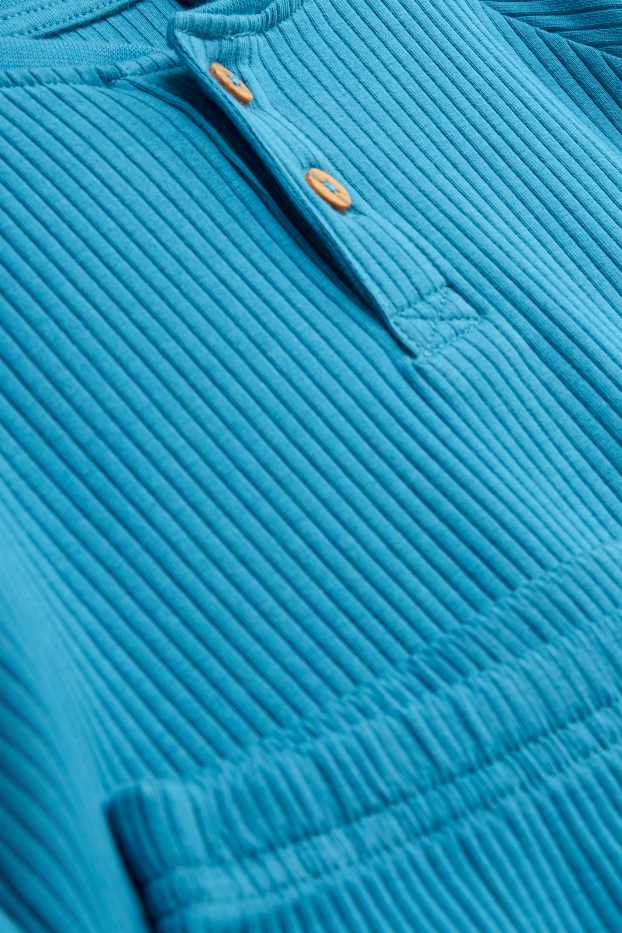 Kinderen: jongens - Pyjama - geribd - 2-delig - blauw