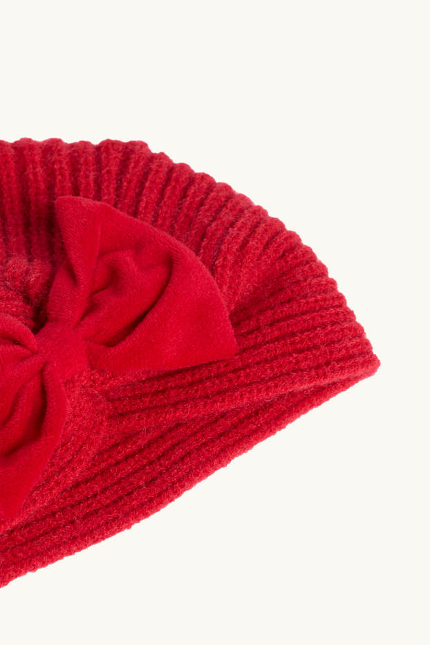 Unisex - Llacets - gorra per a nadó - de canalé - vermell