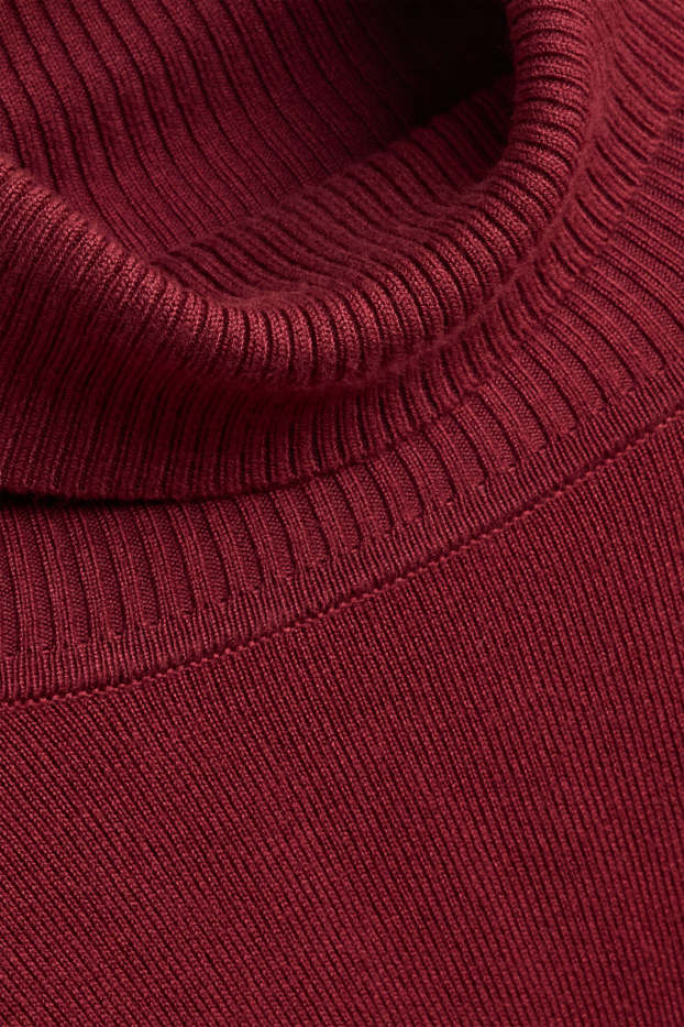 Femmes - Pull à col roulé - bordeaux