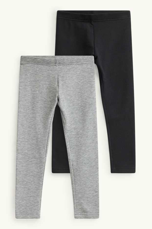 Bambini - Confezione da 2 - calzamaglia intima termica - nero / grigio