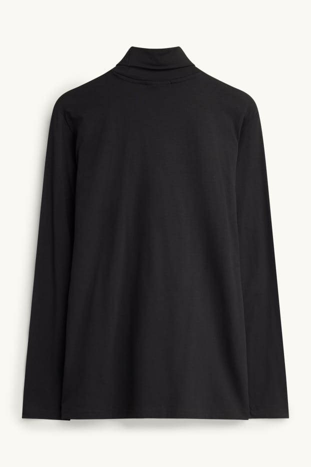 Herren - Rollkragenshirt - schwarz
