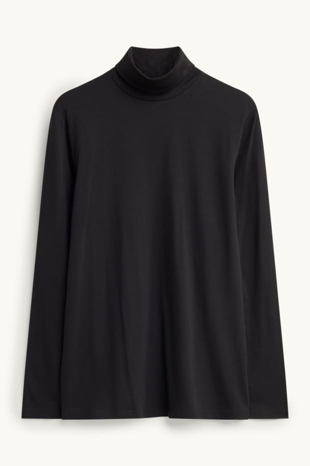 Herren - Rollkragenshirt - schwarz