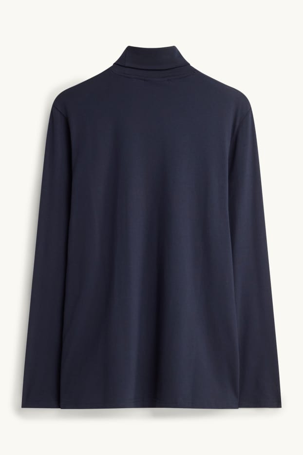 Herren - Rollkragenshirt - dunkelblau