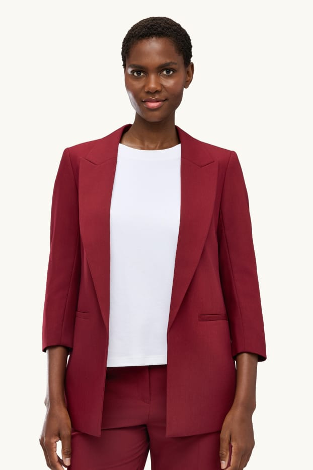Femei - Blazer office - regular fit - bordo