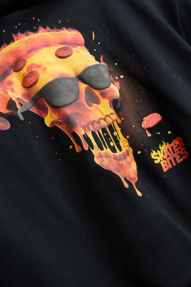 Nen - Pizza - dessuadora amb caputxa - negre