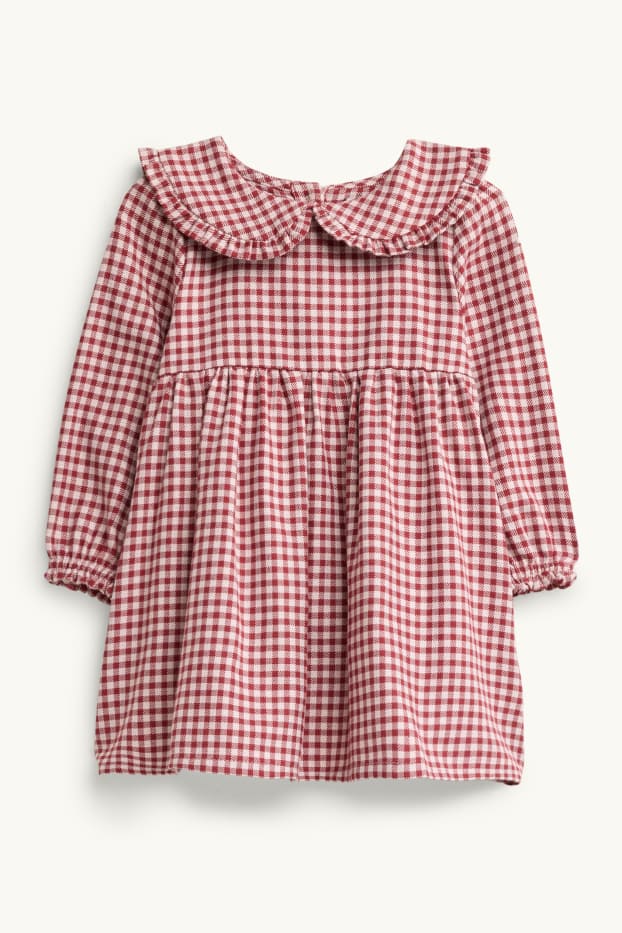 Bébés filles - Tenue pour bébé - finition brillante - 2 pièces - à carreaux - rouge / blanc