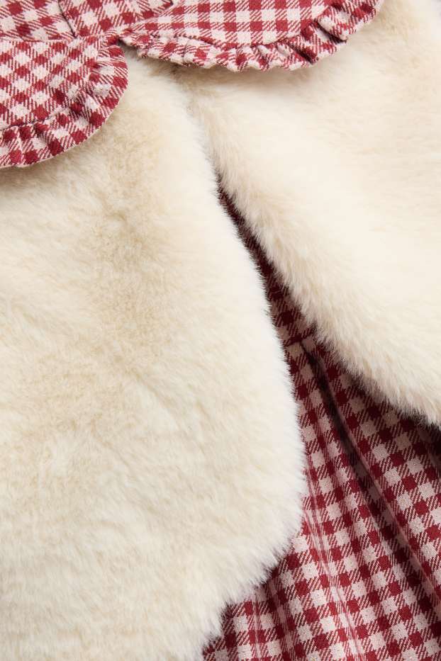 Bébés filles - Tenue pour bébé - finition brillante - 2 pièces - à carreaux - rouge / blanc