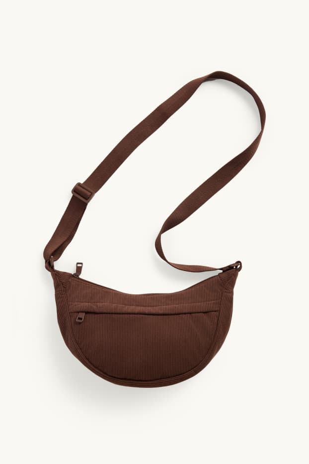 Femmes - Sac à bandoulière en velours côtelé - marron