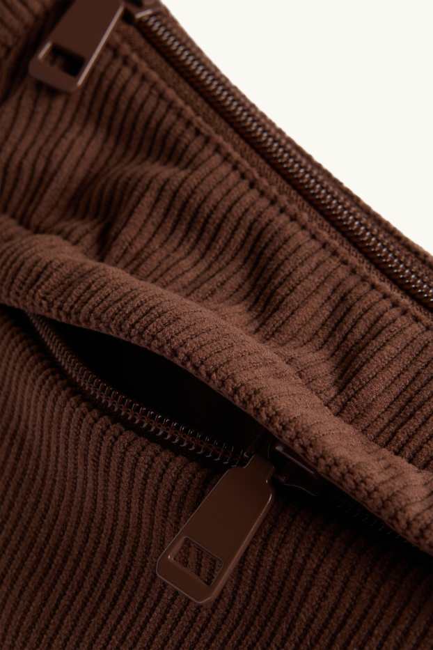 Femmes - Sac à bandoulière en velours côtelé - marron