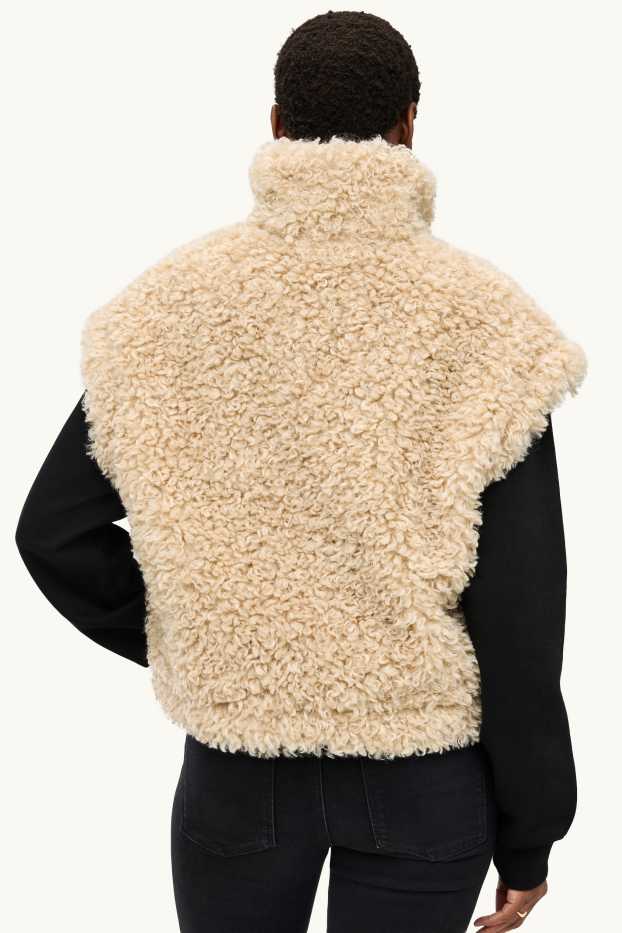 Dames - Omkeerbaar vest - beige