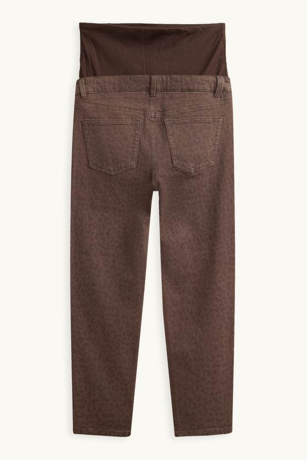 Femmes - Pantalon de grossesse - relaxed fit - imprimé léopard - marron