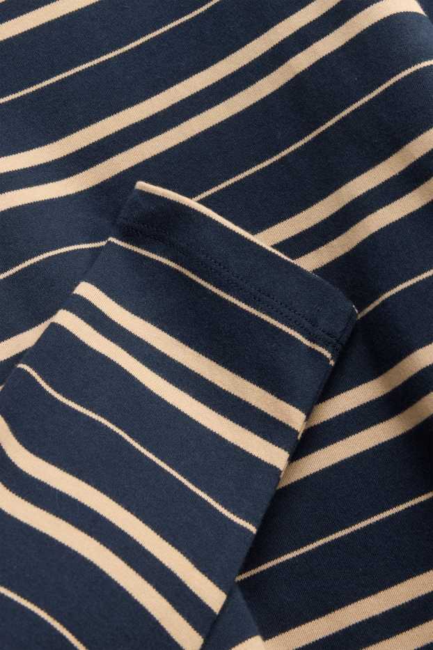 Femmes - Haut à manches longues - regular fit - à rayures - bleu