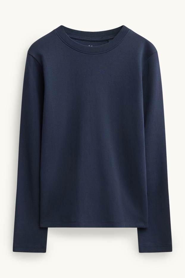 Damen - Langarmshirt - Regular Fit - dunkelblau