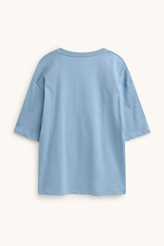 Femmes - T-shirt - Oversize - bleu clair