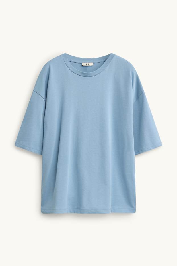 Femmes - T-shirt - Oversize - bleu clair