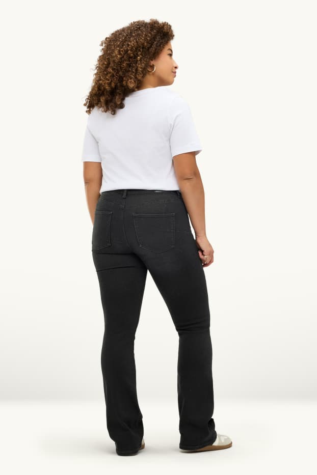 Femmes - Bootcut Jeans - mid waist - jean galbant - LYCRA® - noir