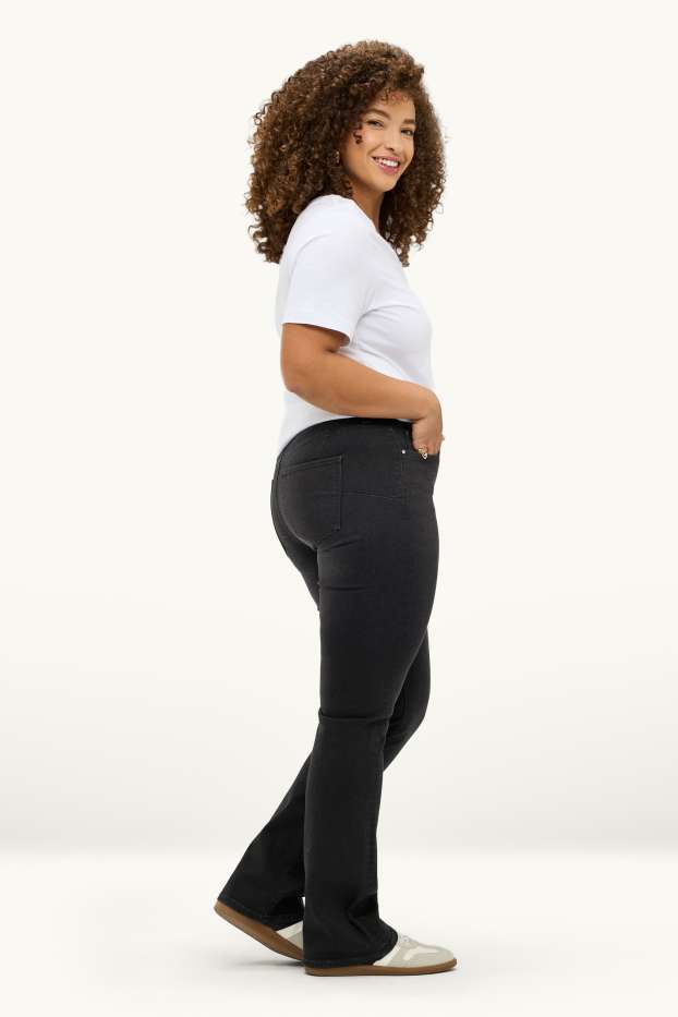 Femmes - Bootcut Jeans - mid waist - jean galbant - LYCRA® - noir
