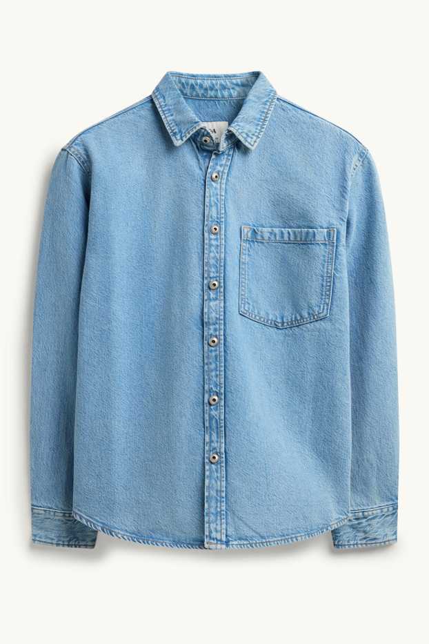 Home - Sobrecamisa texana - relaxed fit - Kent - texà blau