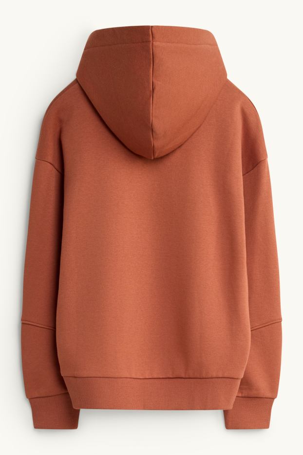 Kinderen: jongens - Luipaard - hoodie - roestbruin
