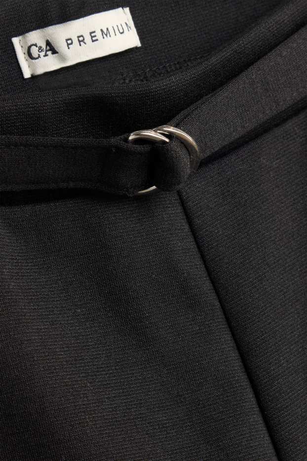 Bambine - Pantaloni di jersey con cintura - nero