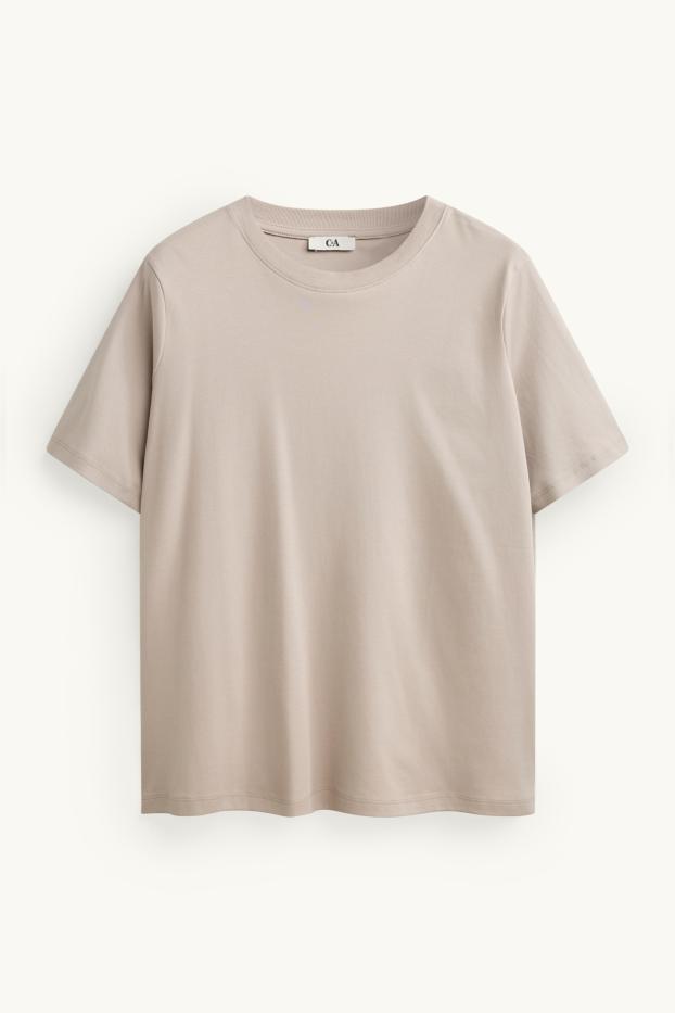 Femmes - T-shirt - regular fit - couleur sable