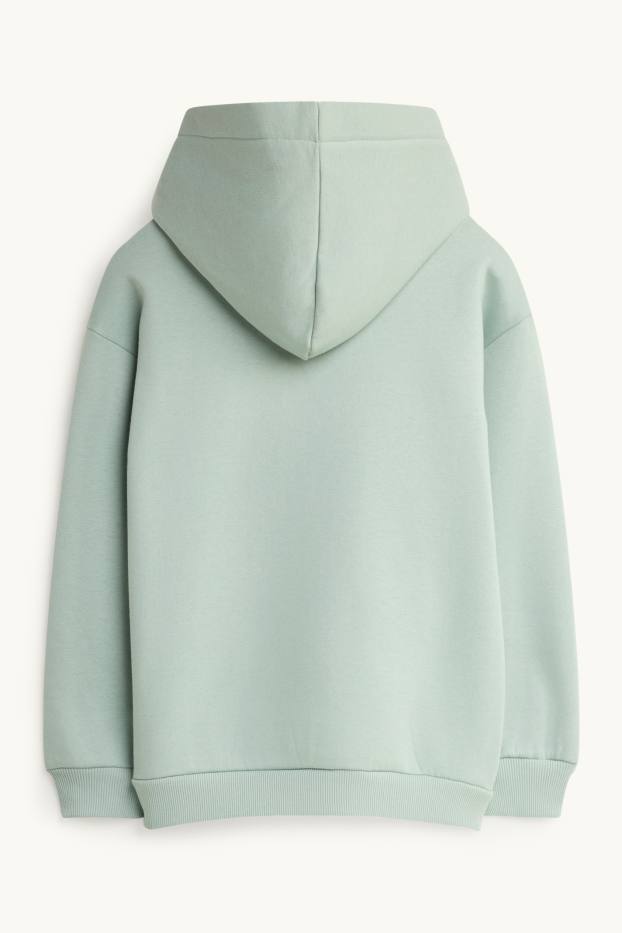 Bambine - Stella - felpa con cappuccio - verde chiaro