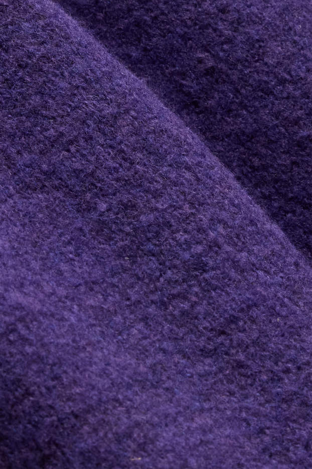 Women - Knitted dress - straight fit - blue