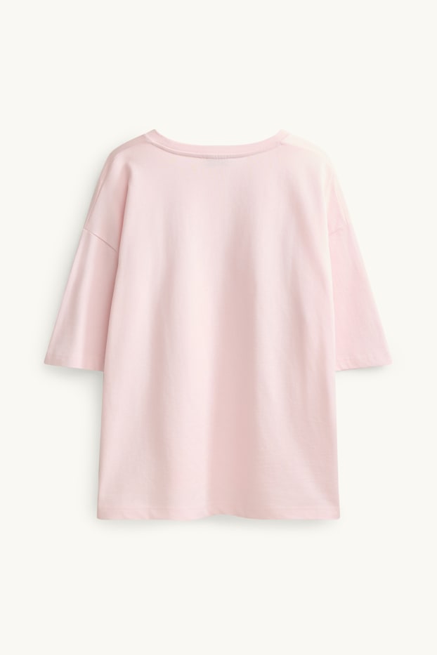 Damen - T-Shirt - Oversized - zartrosa