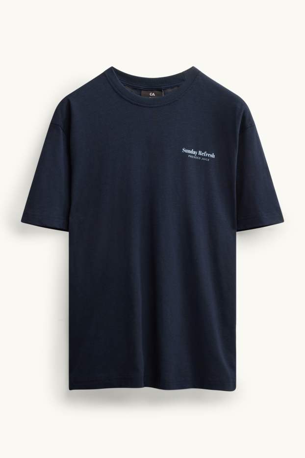 Herren - T-Shirt - Relaxed Fit - dunkelblau