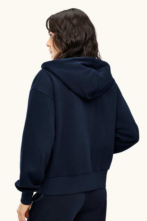 Damen - Sweatjacke mit Kapuze - petrol